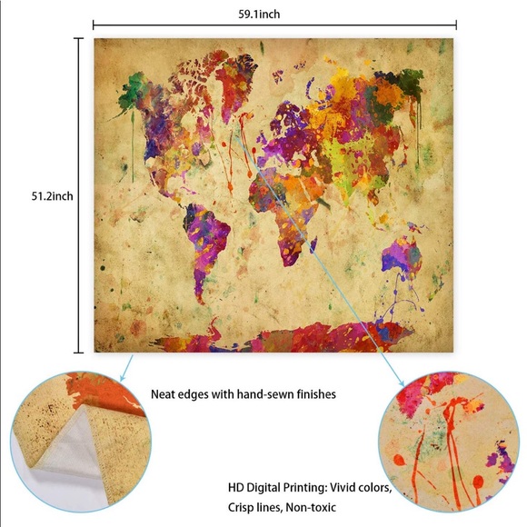 ✨Vintage World Map Tapestry - Picture 6 of 8